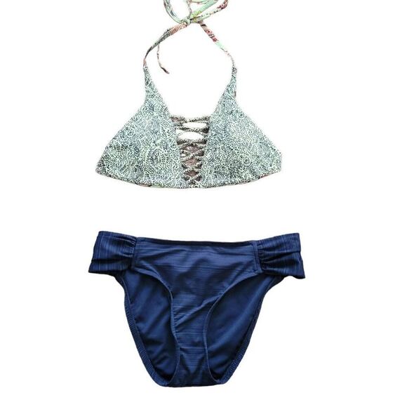 Billabong Luv Lost Reversible Swimwear Top Mossimo Blue Bikini Bottom - Picture 4 of 14